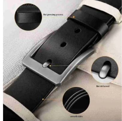 Men's Original Leather Belt|Best Leather Belt For Party And Casual Use In Black Colour