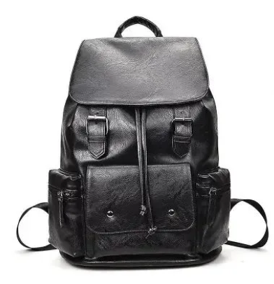 PU Leather Vintage Laptop Backpack College And School Bags For Men And Women