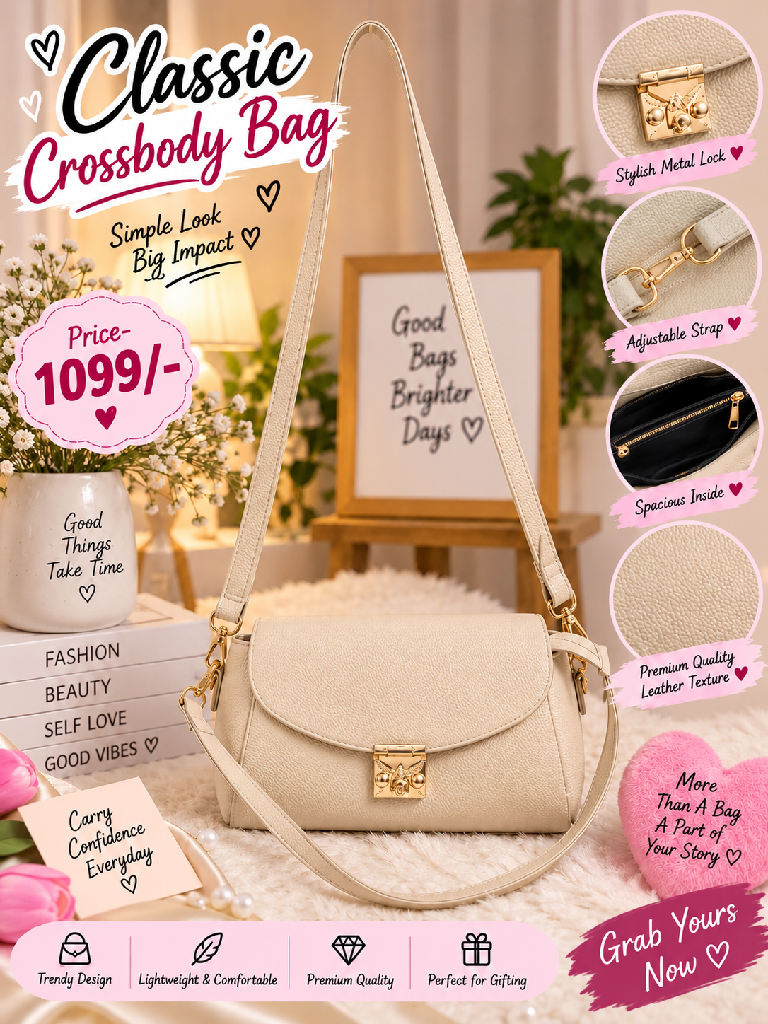 Shoulder bag+cross body bag