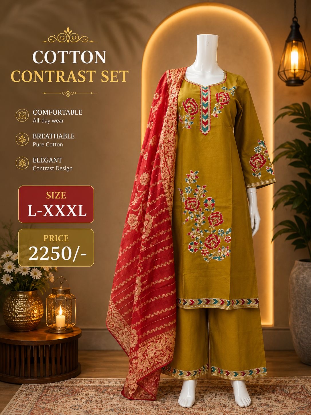 Cotton kurtha set
