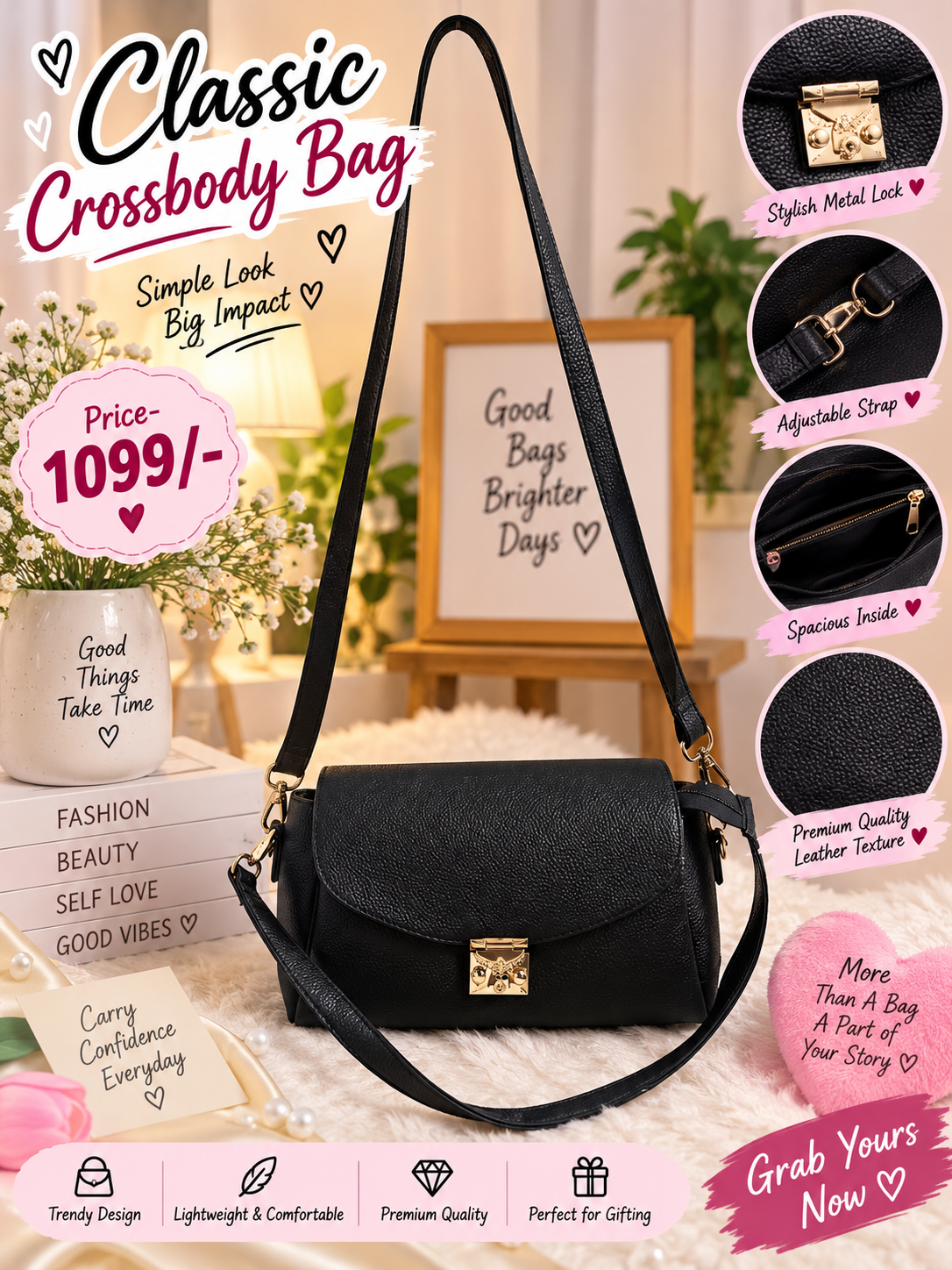 Shoulder bag+cross body bag