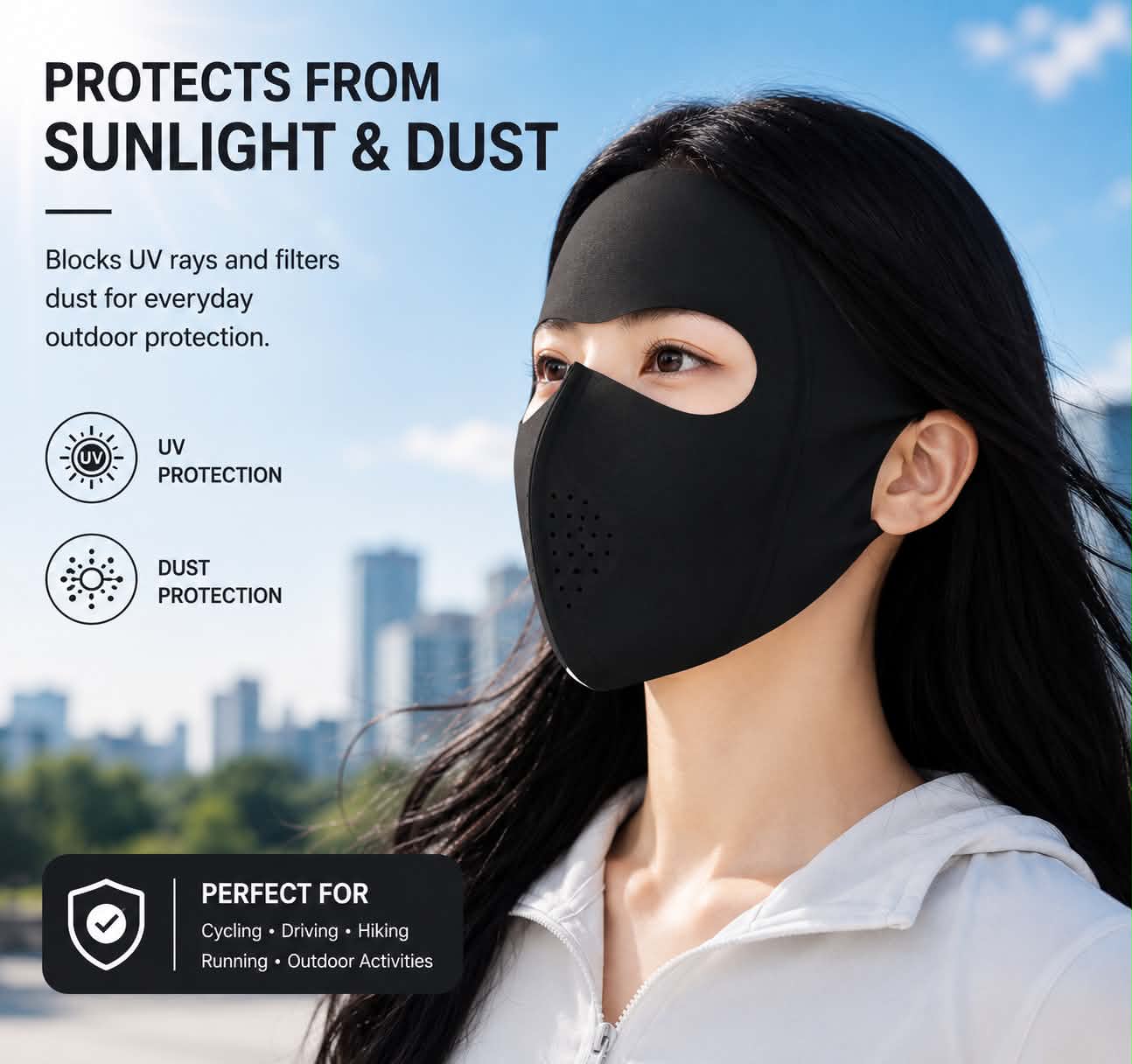 Uv protection face mask