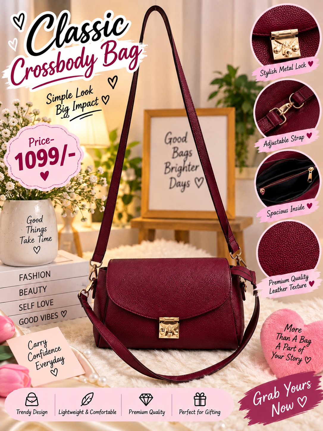Shoulder bag+cross body bag