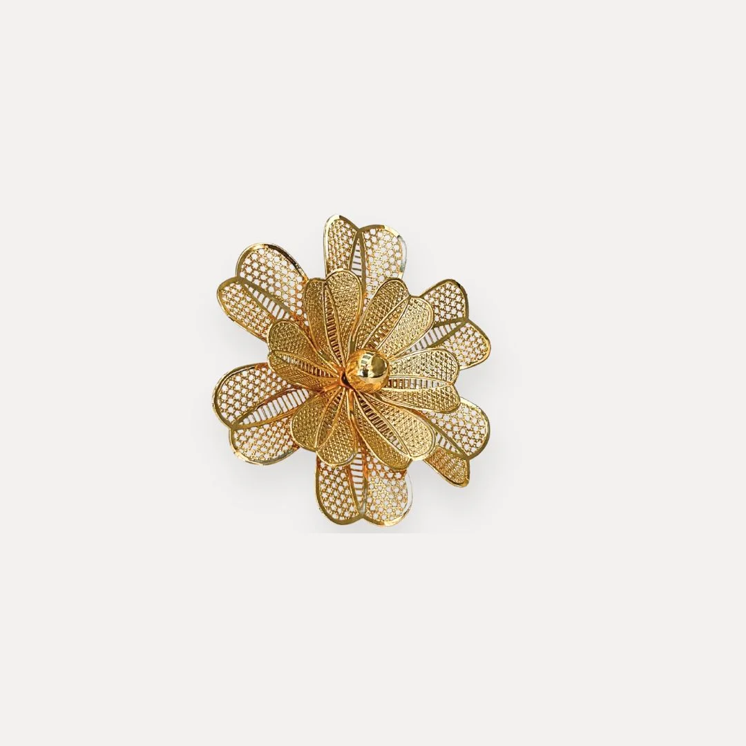 Blooming Filigree Floral Cocktail Ring