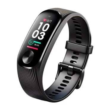 Black Silicone Fitness Tracker watch with Time and Date Display, Fitness Tracker