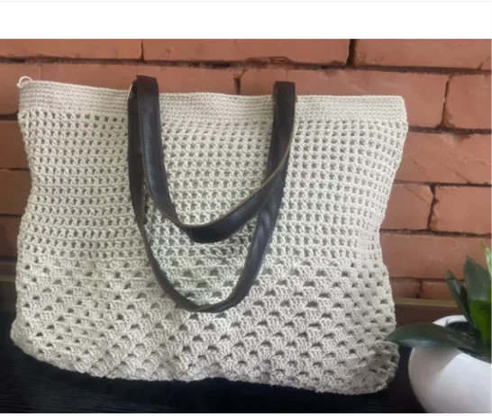 Handmade Crochet Tote Bag (large)