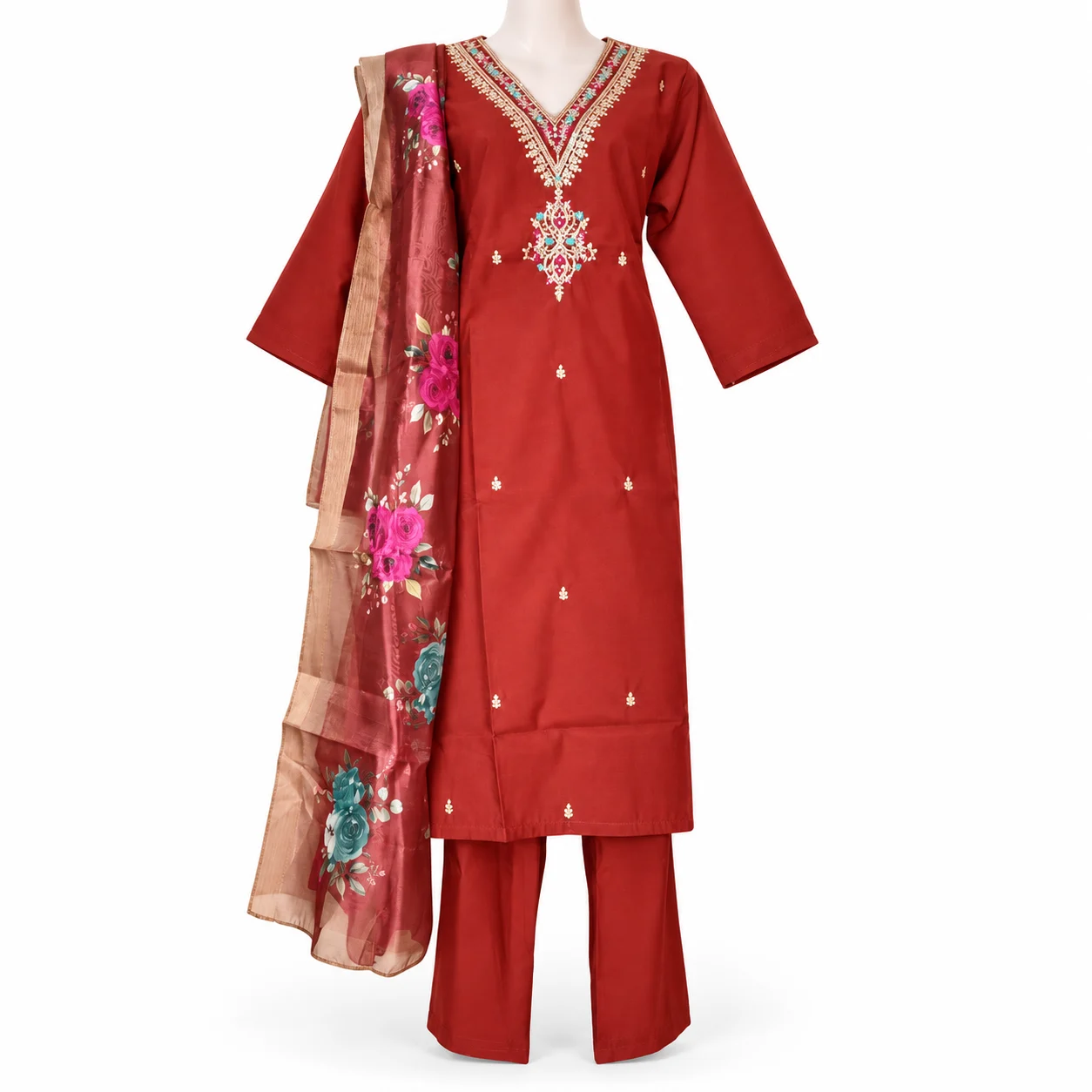 Pakistani Silk Kurta Set with Inner