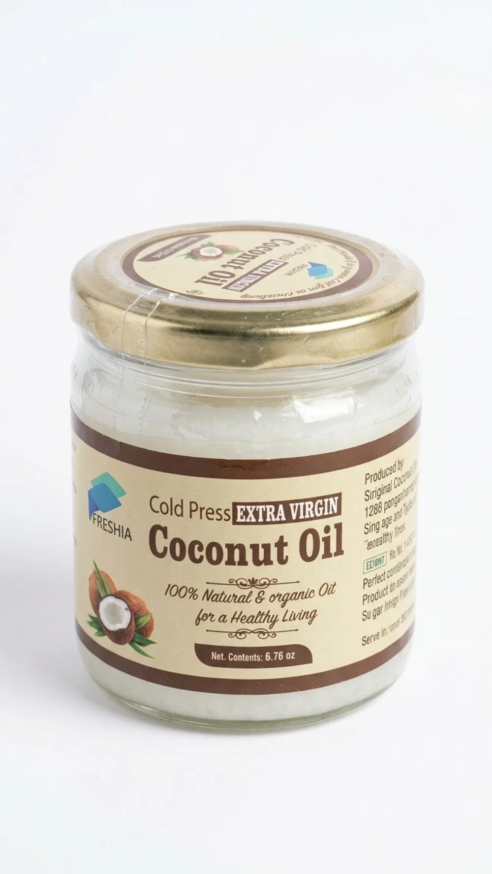 FRESHIA Extra Virgin Coconut Oil 6.76 oz