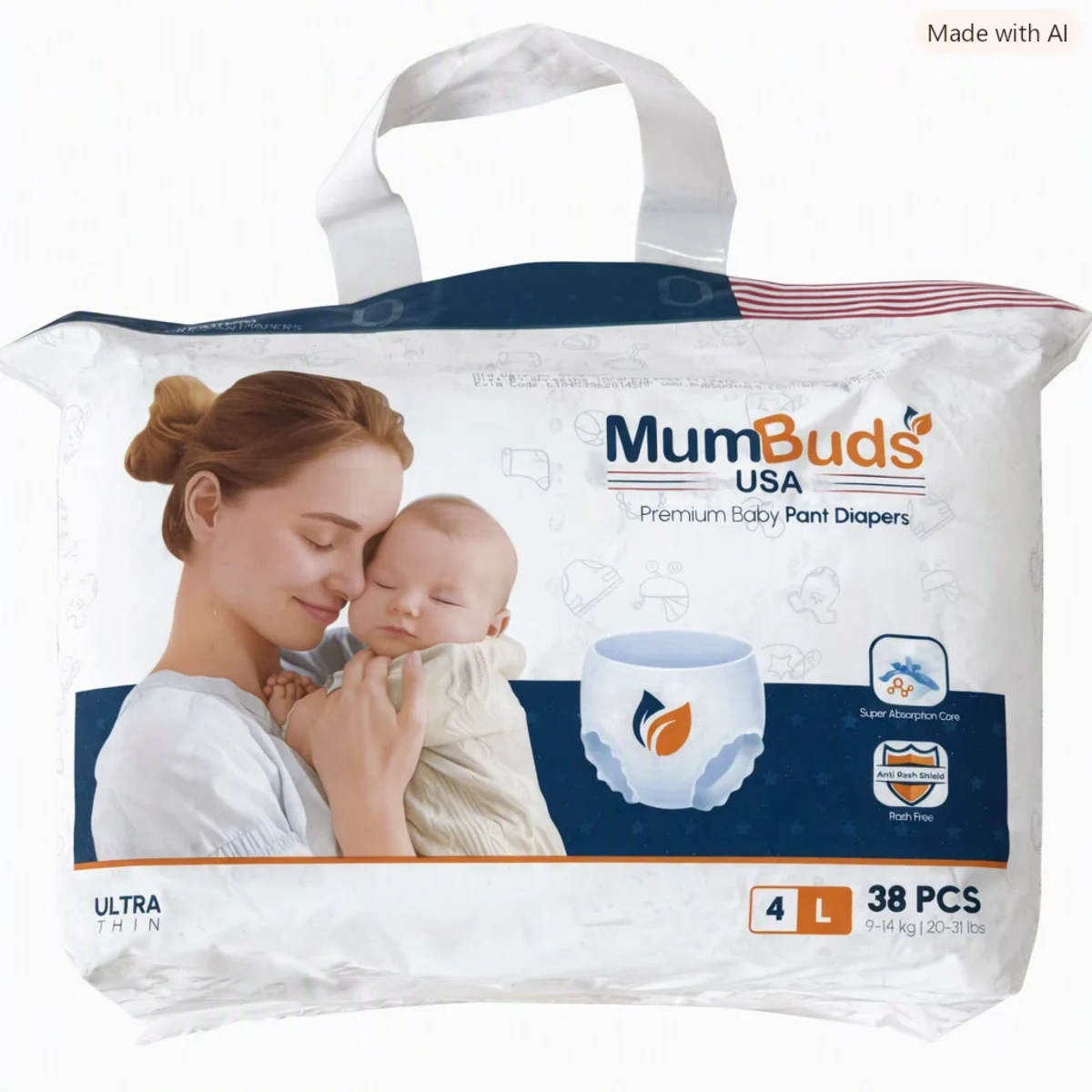 MumBuds Pant Stype Diaper (9-14 kg) L 38