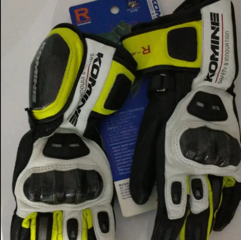 Komine GK-166 Titanium Leather Gloves