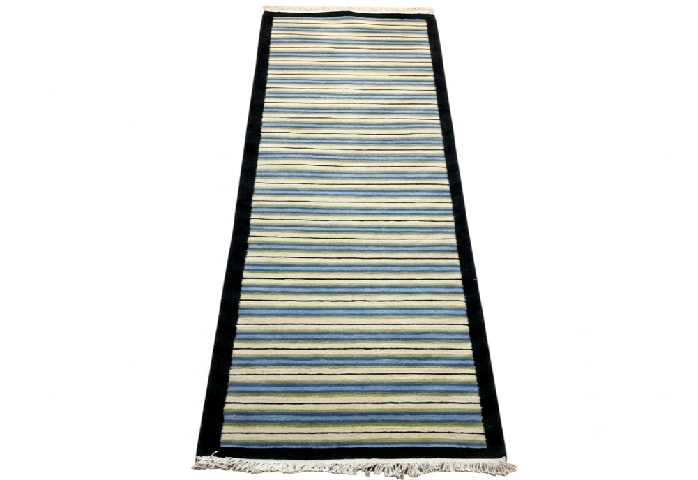Premium Hand-Knotted Tibetan Wool Rug - Traditional Nepalese Artisan Carpet - 100 Knots - 1.38 ft x 5.28 ft