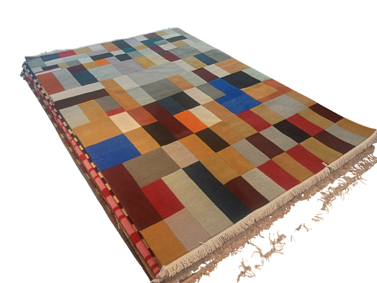 Premium Hand-Knotted Nepali Woolen Carpet (60 Knots) – Traditional Multicolor Rug for Living Room & Bedroom (170 cm x 240 cm / 5.5 x 7.8 Ft)