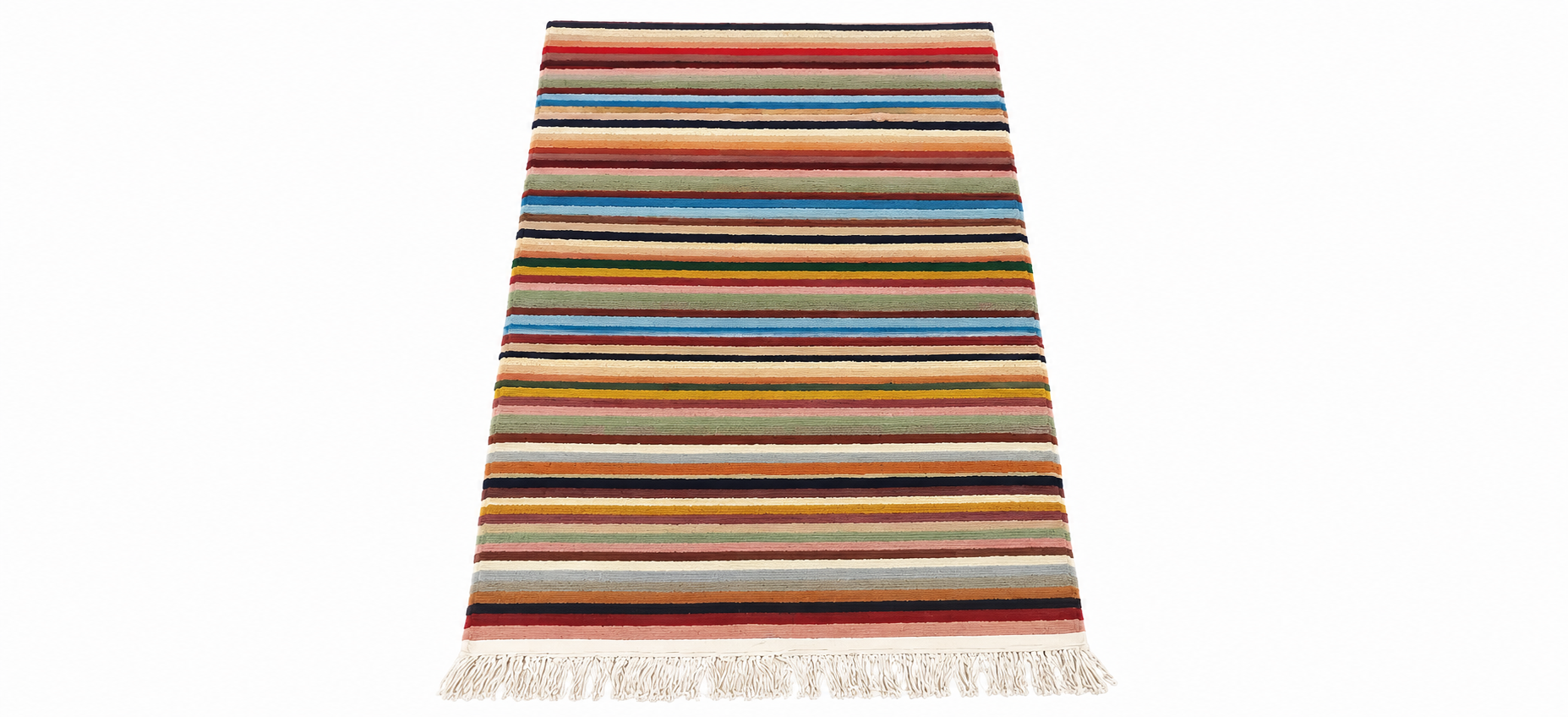 Premium Hand-Knotted Nepali Woolen Carpet Runner (60 Knots) - Traditional Allover Design Multicolor Rug for Hallway & Living Room (62cm x 200cm)
