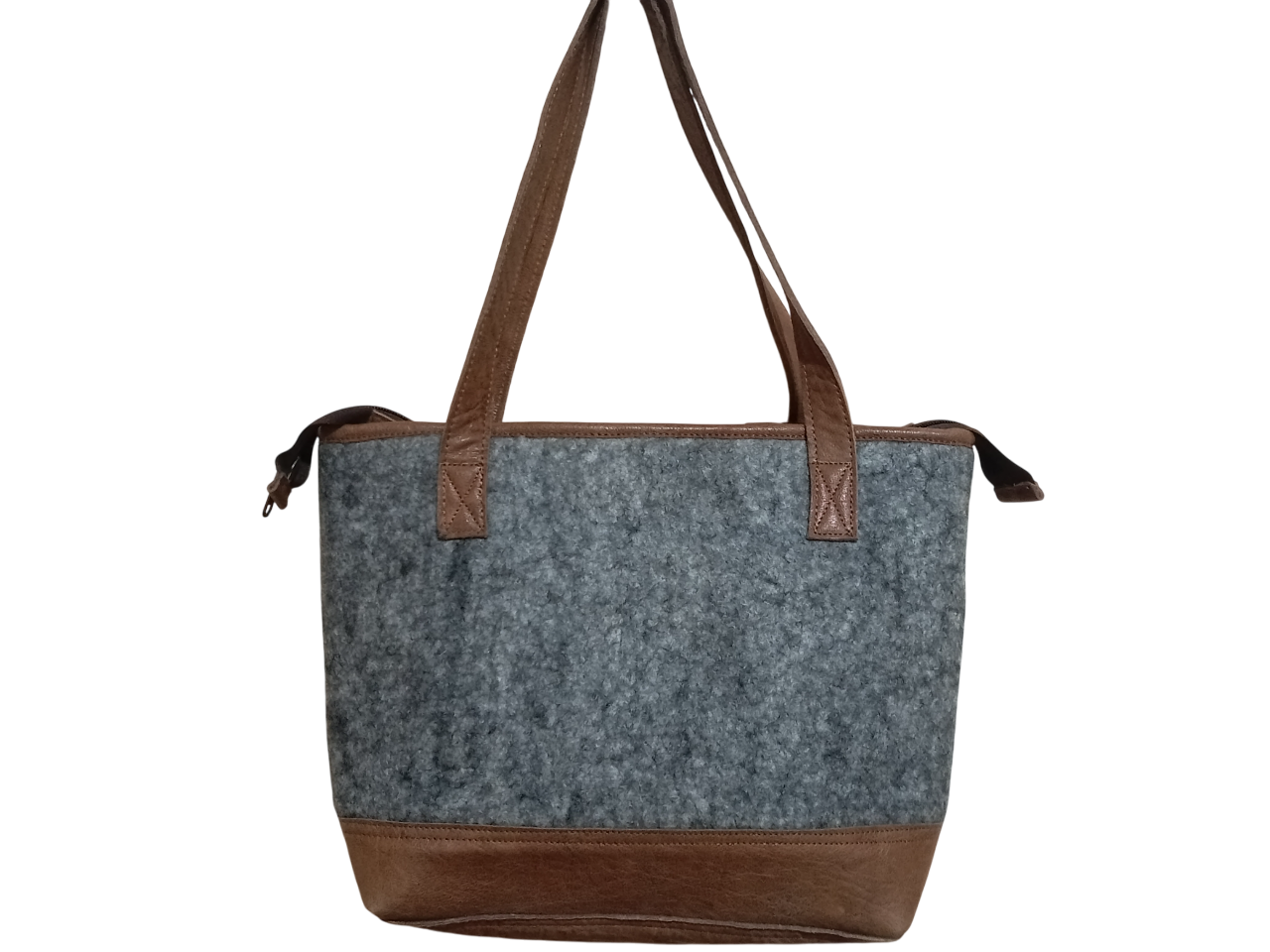 Handcrafted Nepali Felt & Leather Shoulder Bag