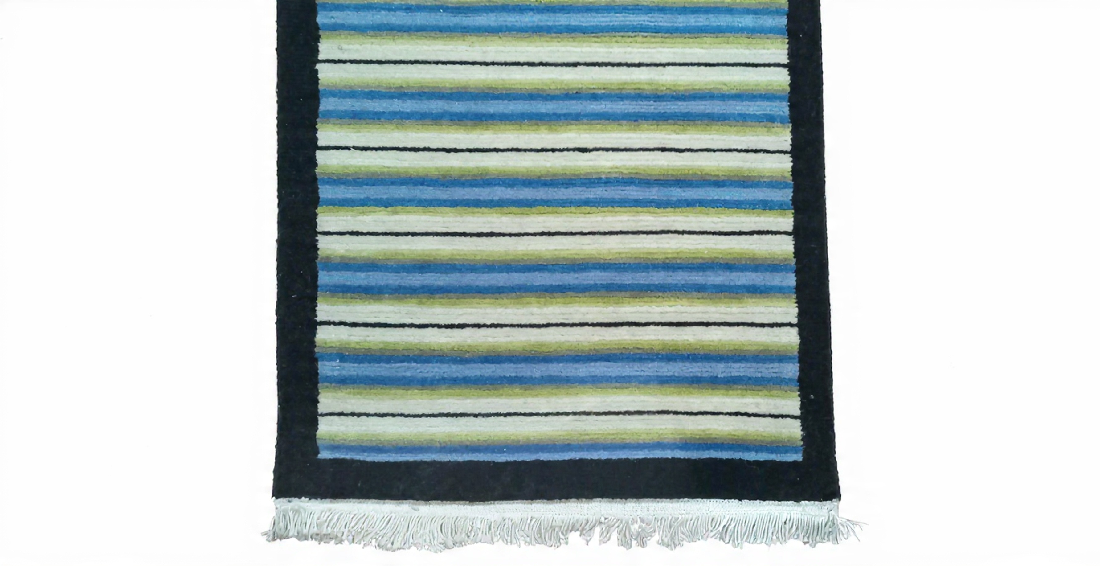 Premium Hand-Knotted Tibetan Wool Rug - Traditional Nepalese Artisan Carpet - 100 Knots - 1.38 ft x 5.28 ft