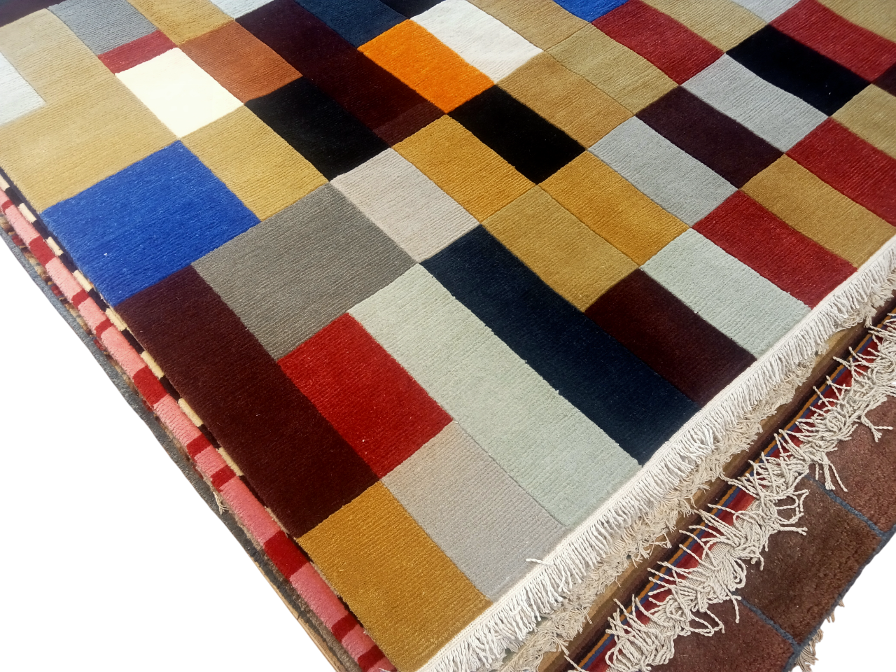 Premium Hand-Knotted Nepali Woolen Carpet (60 Knots) – Traditional Multicolor Rug for Living Room & Bedroom (170 cm x 240 cm / 5.5 x 7.8 Ft)