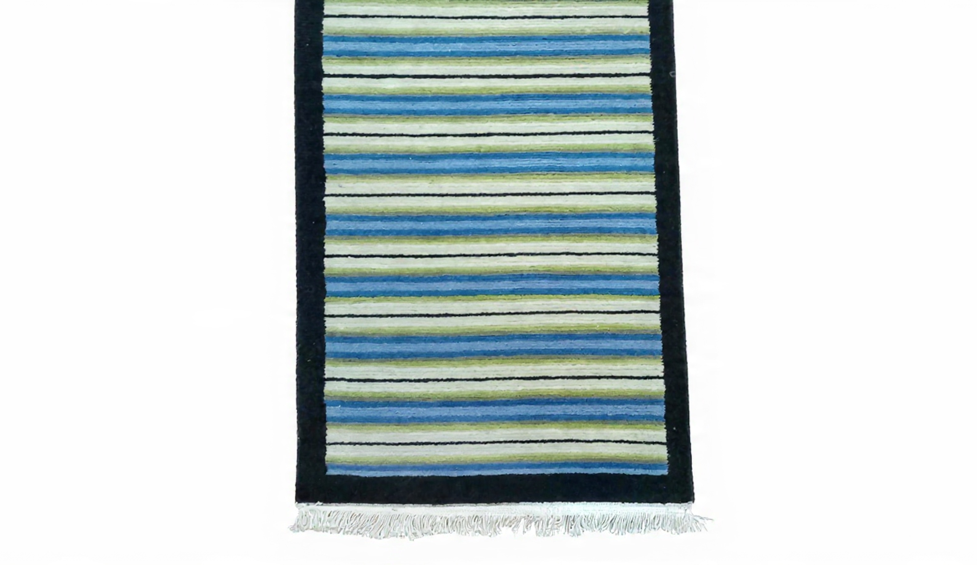 Premium Hand-Knotted Tibetan Wool Rug - Traditional Nepalese Artisan Carpet - 100 Knots - 1.38 ft x 5.28 ft