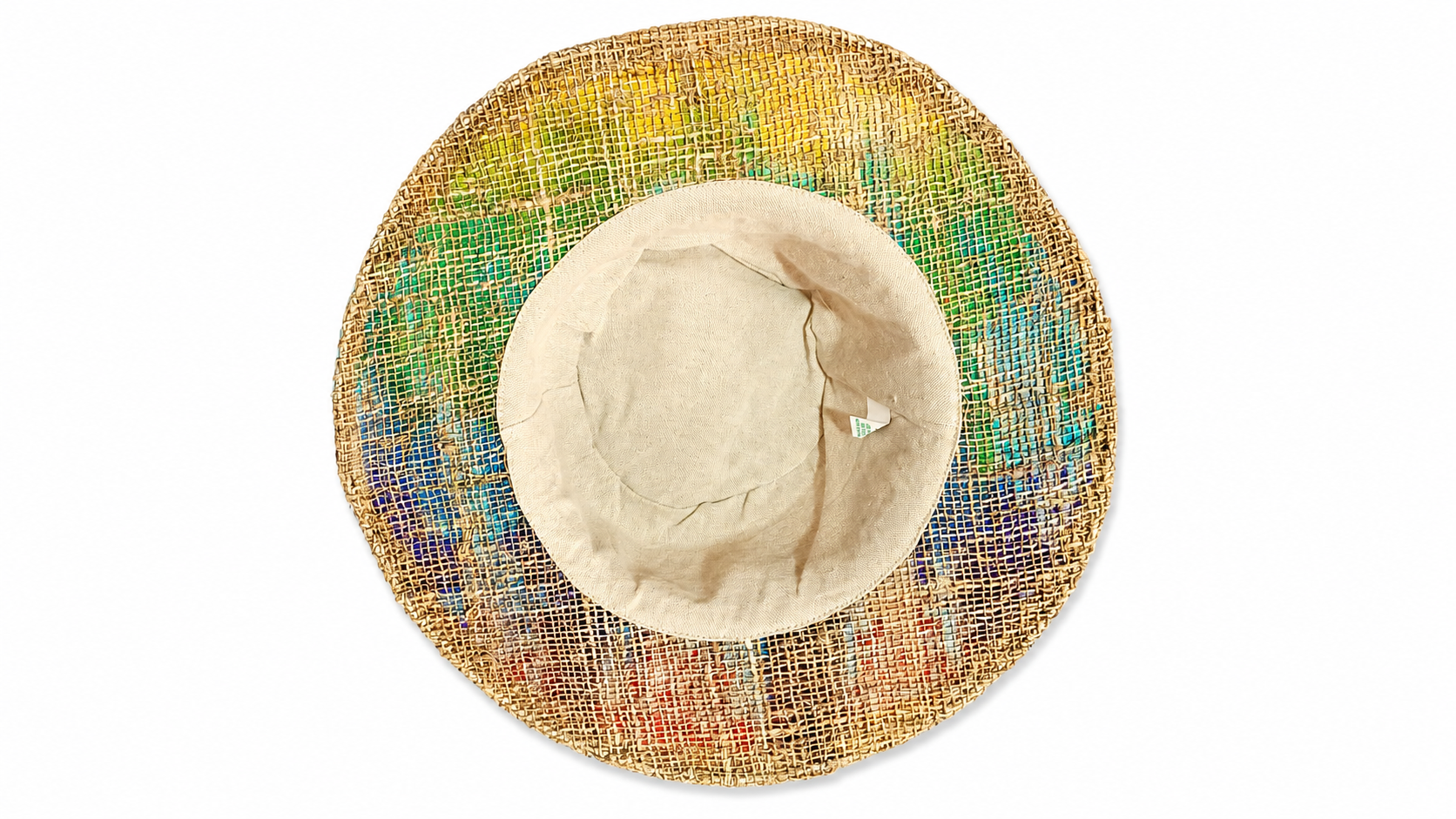 Handmade Eco-Friendly Jute & Cotton Summer Hat for Men & Women – Wide Brim Sun Protection Artisanal Nepali Hat