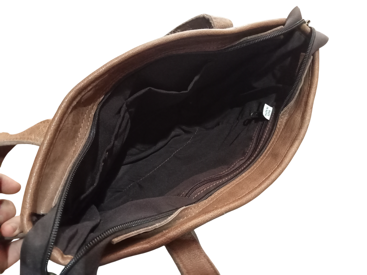 Handcrafted Nepali Felt & Leather Shoulder Bag