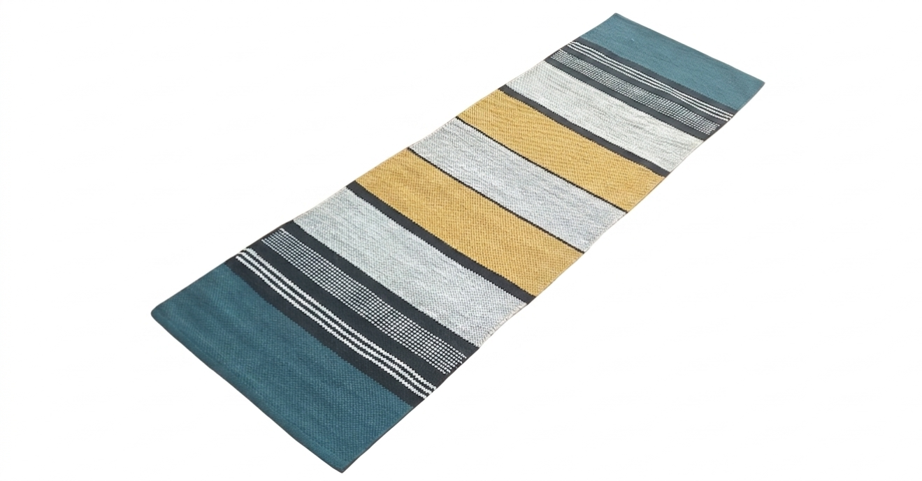 Premium Pure Cotton Yoga Mat for Men & Women (2x6 Feet, 5mm Thick) – Handwoven, Anti-Slip, Machine Washable Multipurpose Exercise & Pilates Mat