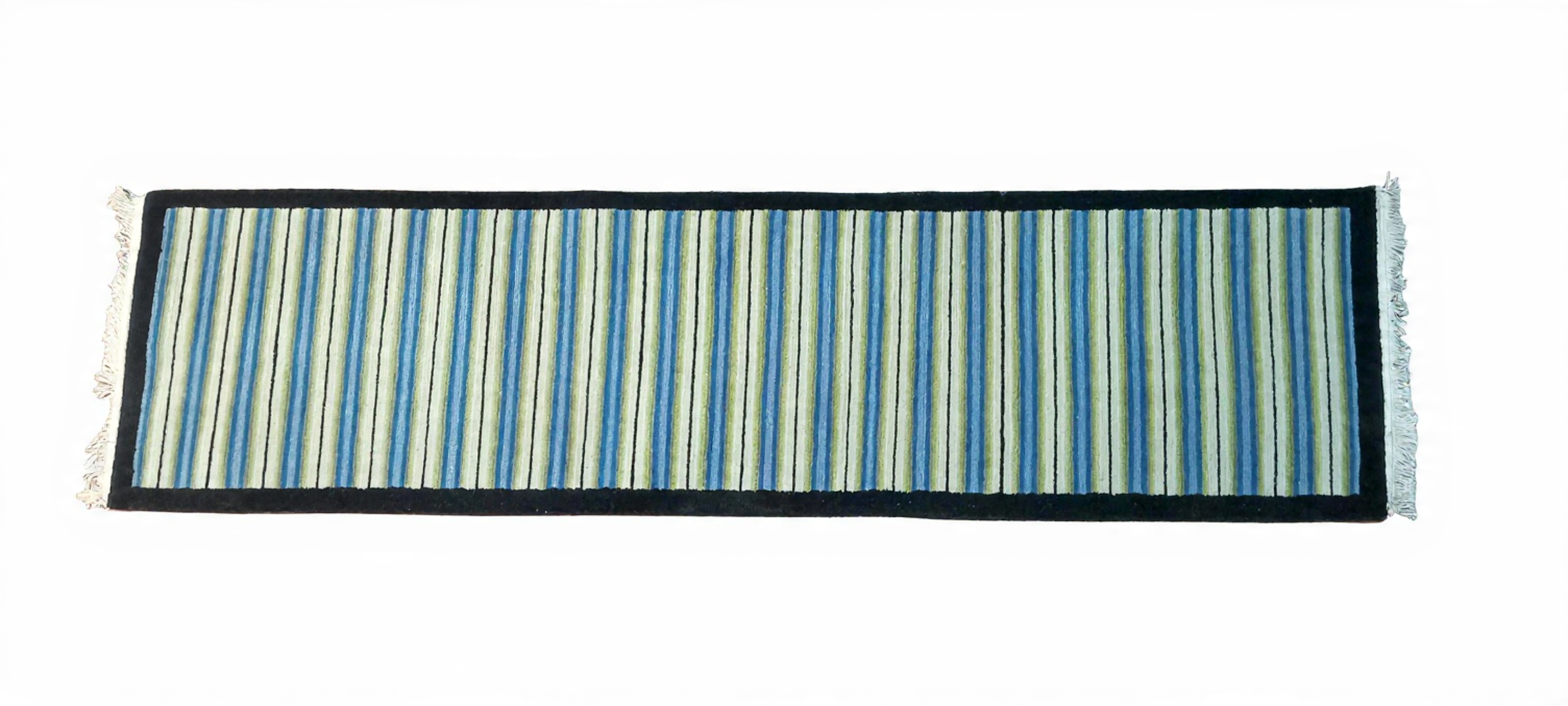 Premium Hand-Knotted Tibetan Wool Rug - Traditional Nepalese Artisan Carpet - 100 Knots - 1.38 ft x 5.28 ft