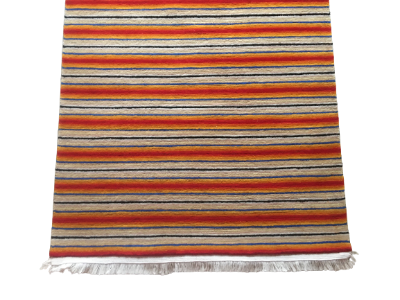 Hand-Knotted Nepali Woolen Carpet (60 Knots) - Traditional Multi-Color Rug (92 cm x 160 cm / 3.01 Ft x 5.25 Ft)