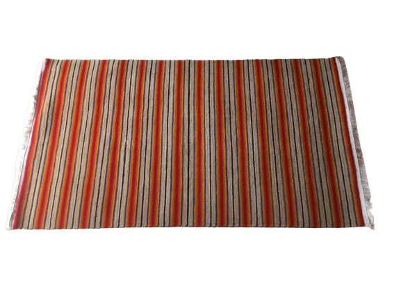 Hand-Knotted Nepali Woolen Carpet (60 Knots) - Traditional Multi-Color Rug (92 cm x 160 cm / 3.01 Ft x 5.25 Ft)