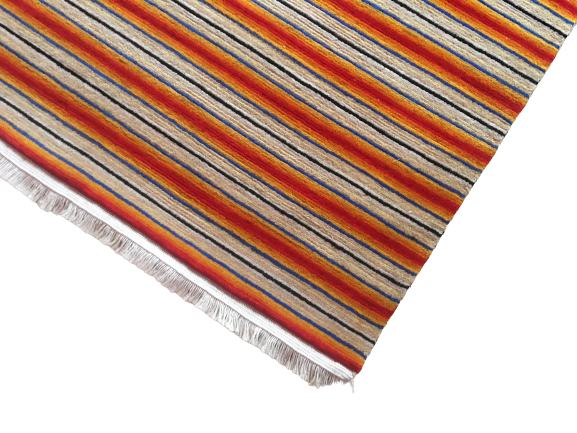 Hand-Knotted Nepali Woolen Carpet (60 Knots) - Traditional Multi-Color Rug (92 cm x 160 cm / 3.01 Ft x 5.25 Ft)