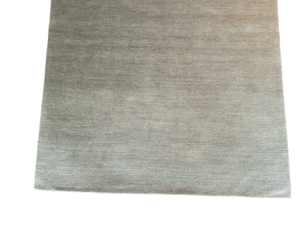 Handmade Nepali Woolen Carpet - Premium Silver Plain Rug (60 Knots) - 4.10 x 5.94 Ft (125x181 Cm)