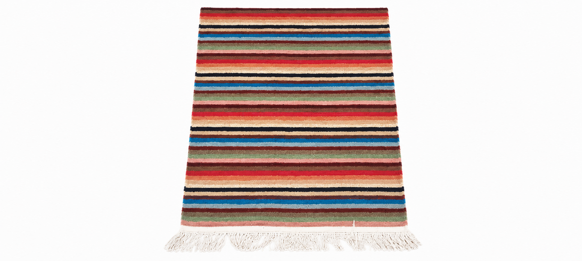 Premium Hand-Knotted Nepali Woolen Carpet Runner (60 Knots) - Traditional Allover Design Multicolor Rug for Hallway & Living Room (62cm x 200cm)