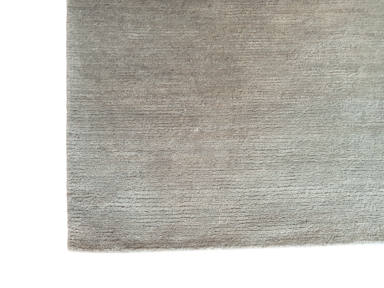 Handmade Nepali Woolen Carpet - Premium Silver Plain Rug (60 Knots) - 4.10 x 5.94 Ft (125x181 Cm)