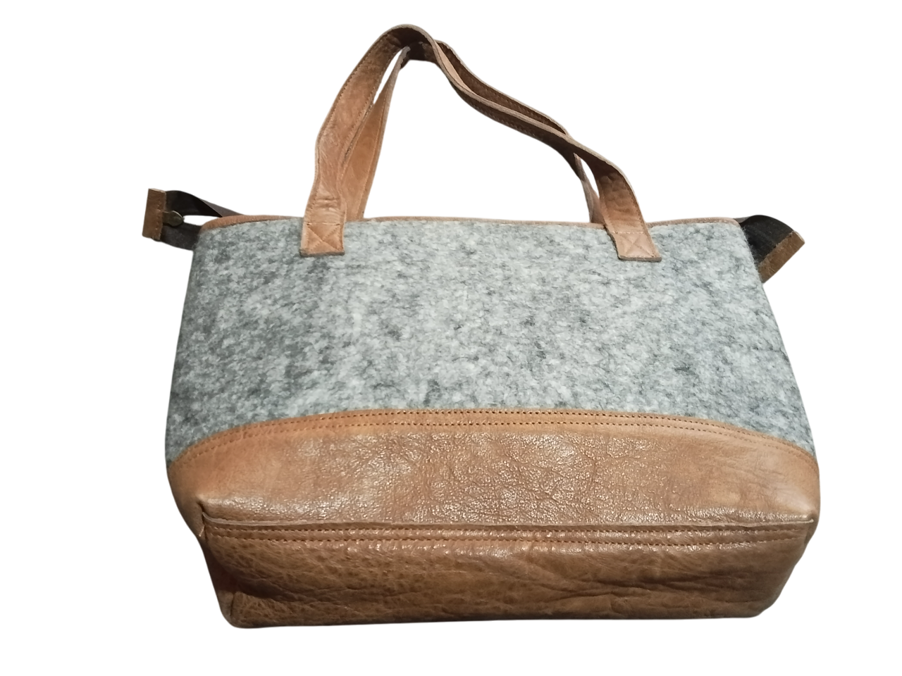 Handcrafted Nepali Felt & Leather Shoulder Bag