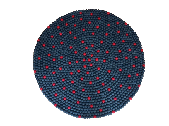 Handmade Navy Blue Wool Felt Ball Rug - 100cm Round Carpet | 100% New Zealand Wool | Eco-Friendly & Reversible