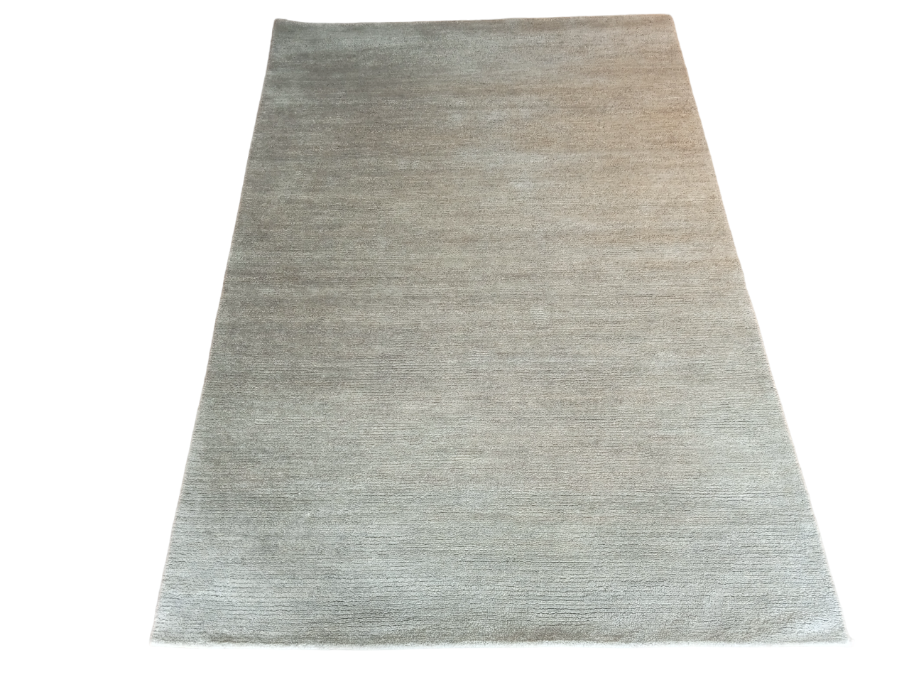 Handmade Nepali Woolen Carpet - Premium Silver Plain Rug (60 Knots) - 4.10 x 5.94 Ft (125x181 Cm)