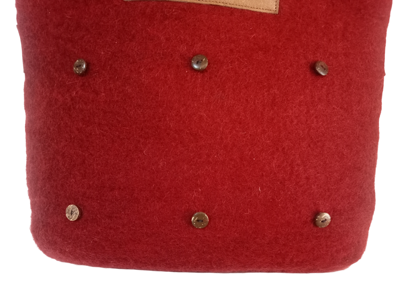 Nepali Felt Shoulder Bag-Handle Bag - Bag-Handcrafted Maroon Elegance