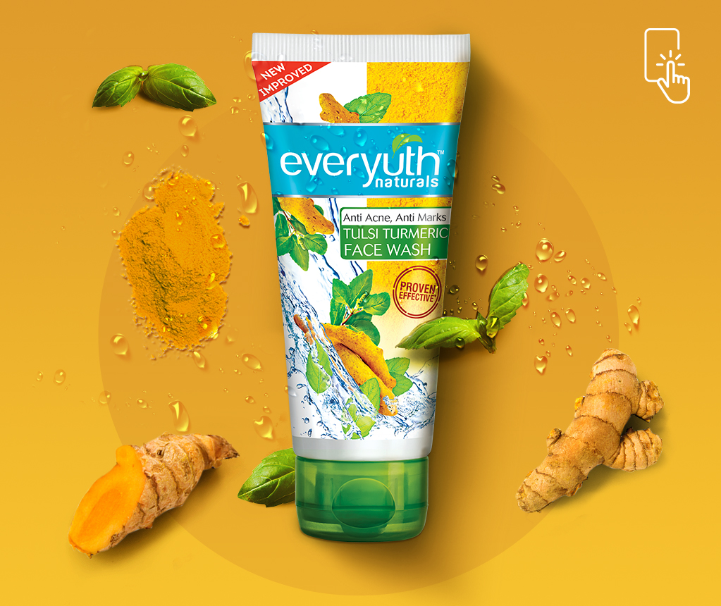 Everyuth Anti Acne, Anti Marks Tulsi Turmeric Face Wash