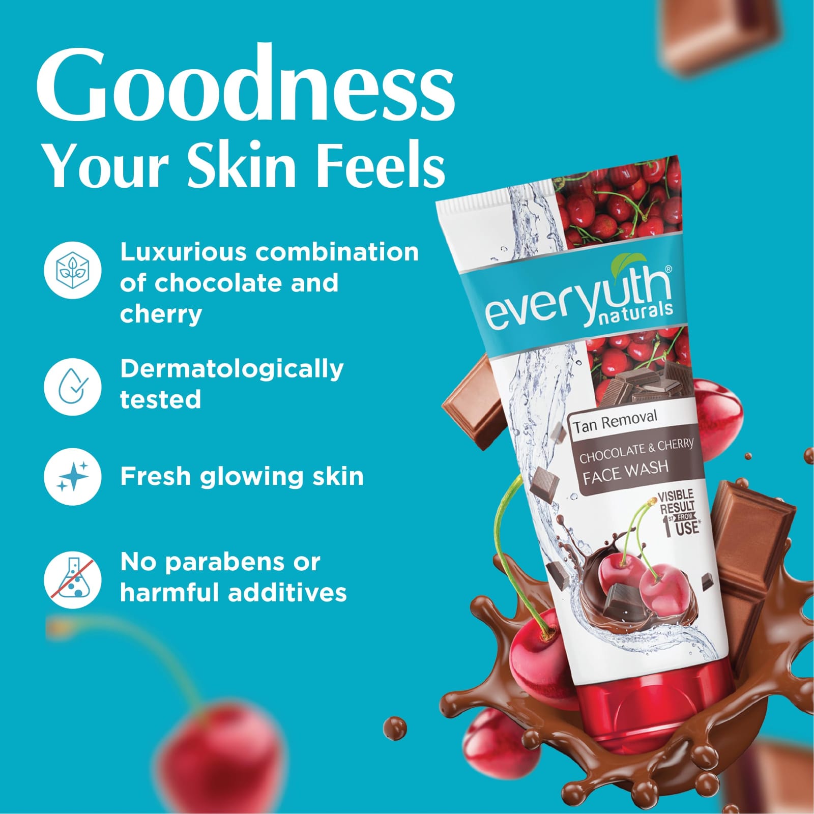 Everyuth Tan Removal chocolate & Cherry face wash