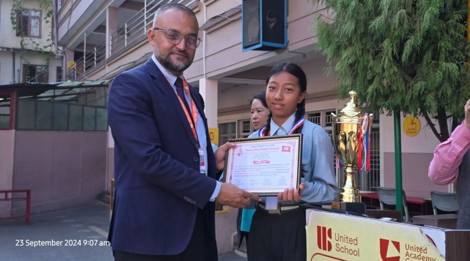 Class 8 'Curie' Wins 1st Position in Quiz – NTA Award 2081