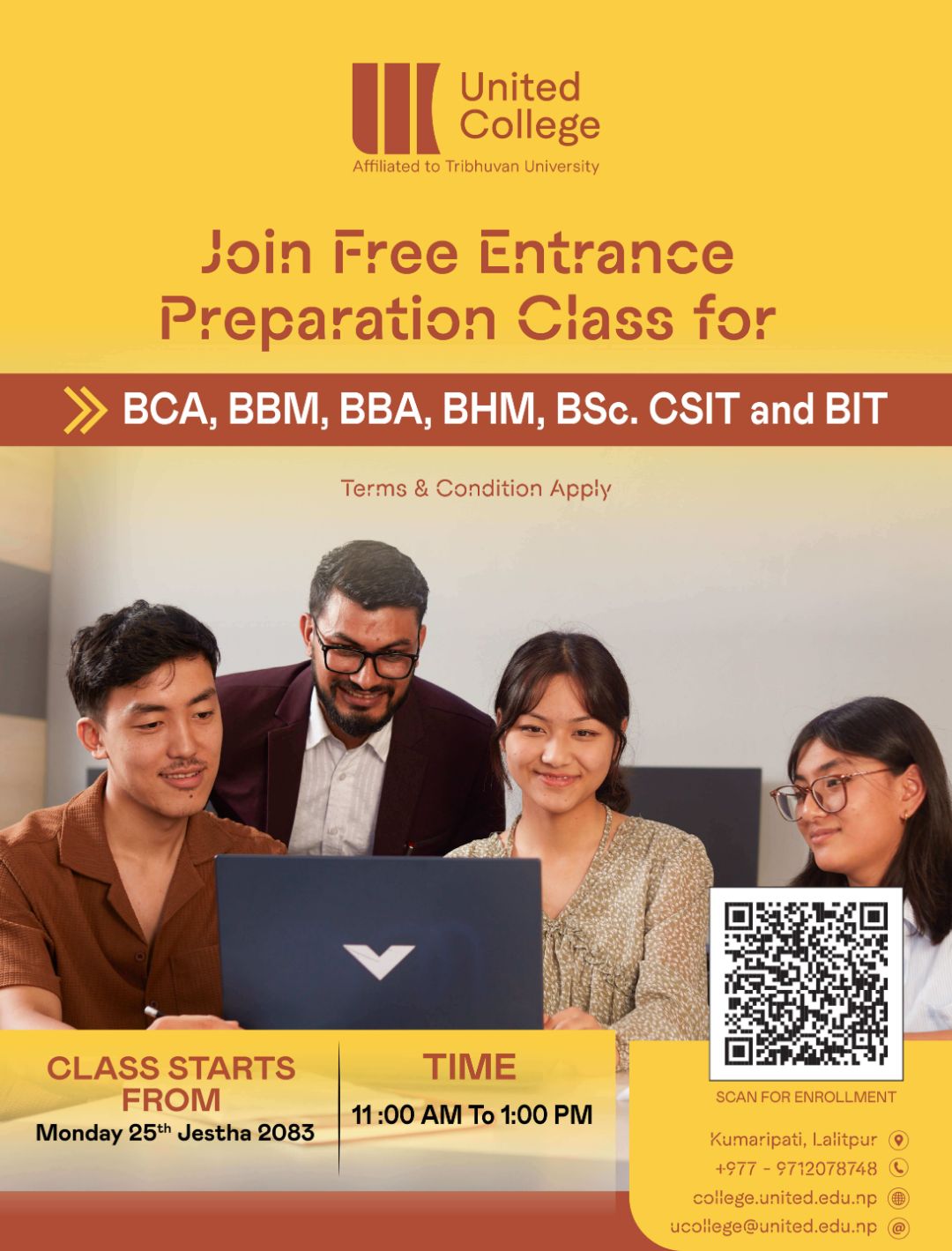 United College Announces Free Entrance Preparation Class For New Bachelors Program