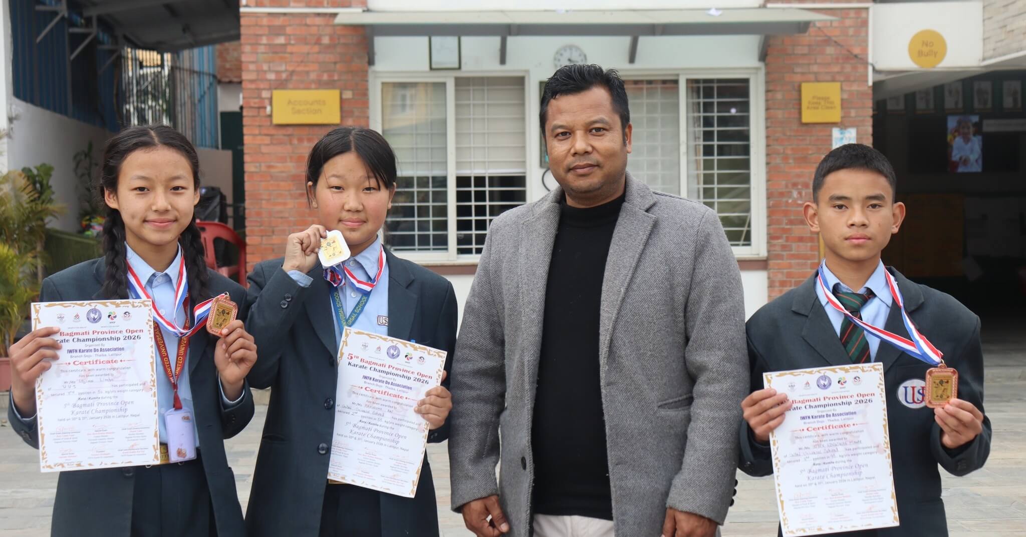 Awarded at 5th Bagmati Province Karate Championship 2026 held on Magh 16, 2082