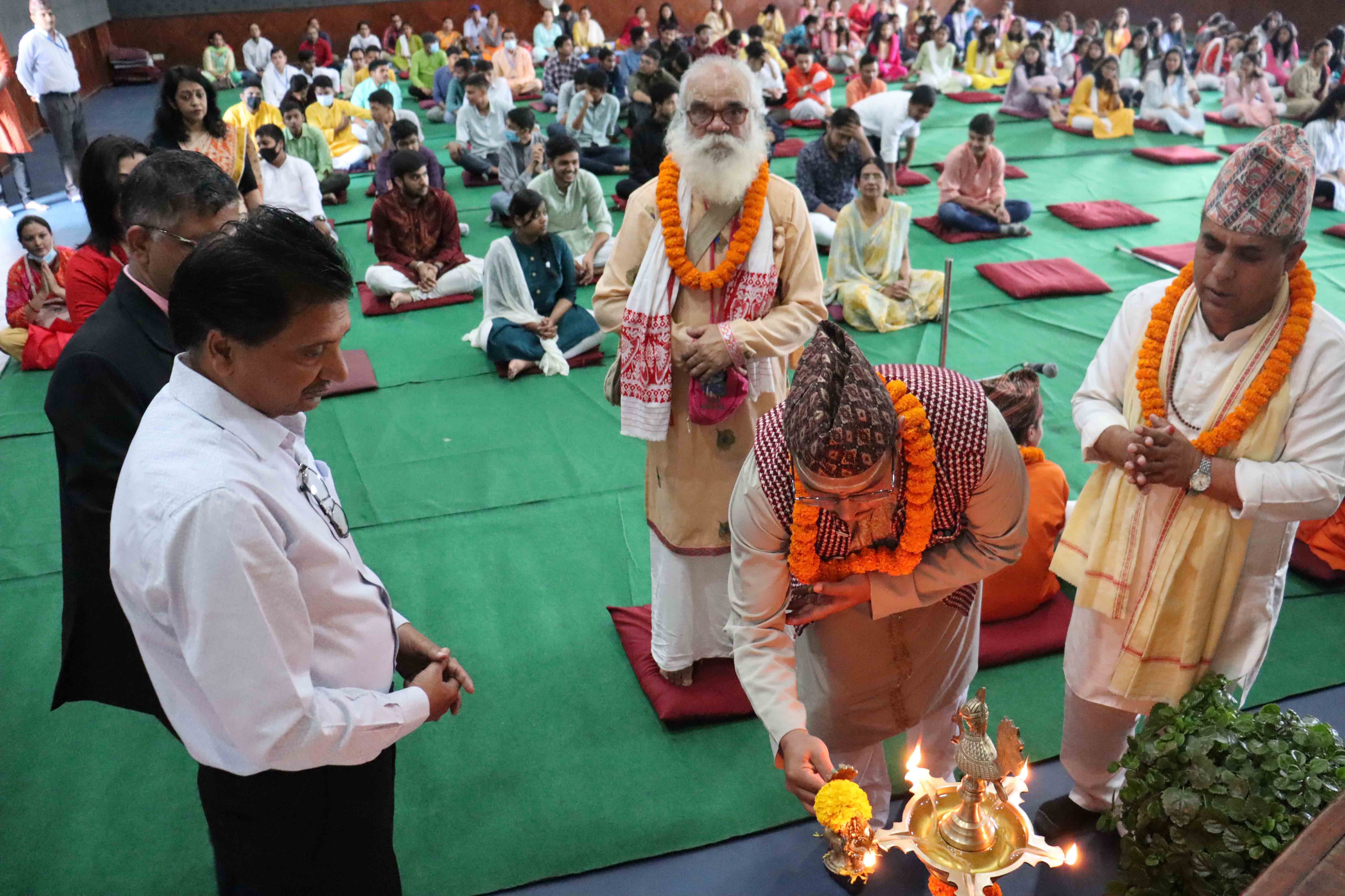 Swasti Baachan, Geeta Paath, Preaching and Bhazans Observed in Indu Sadan