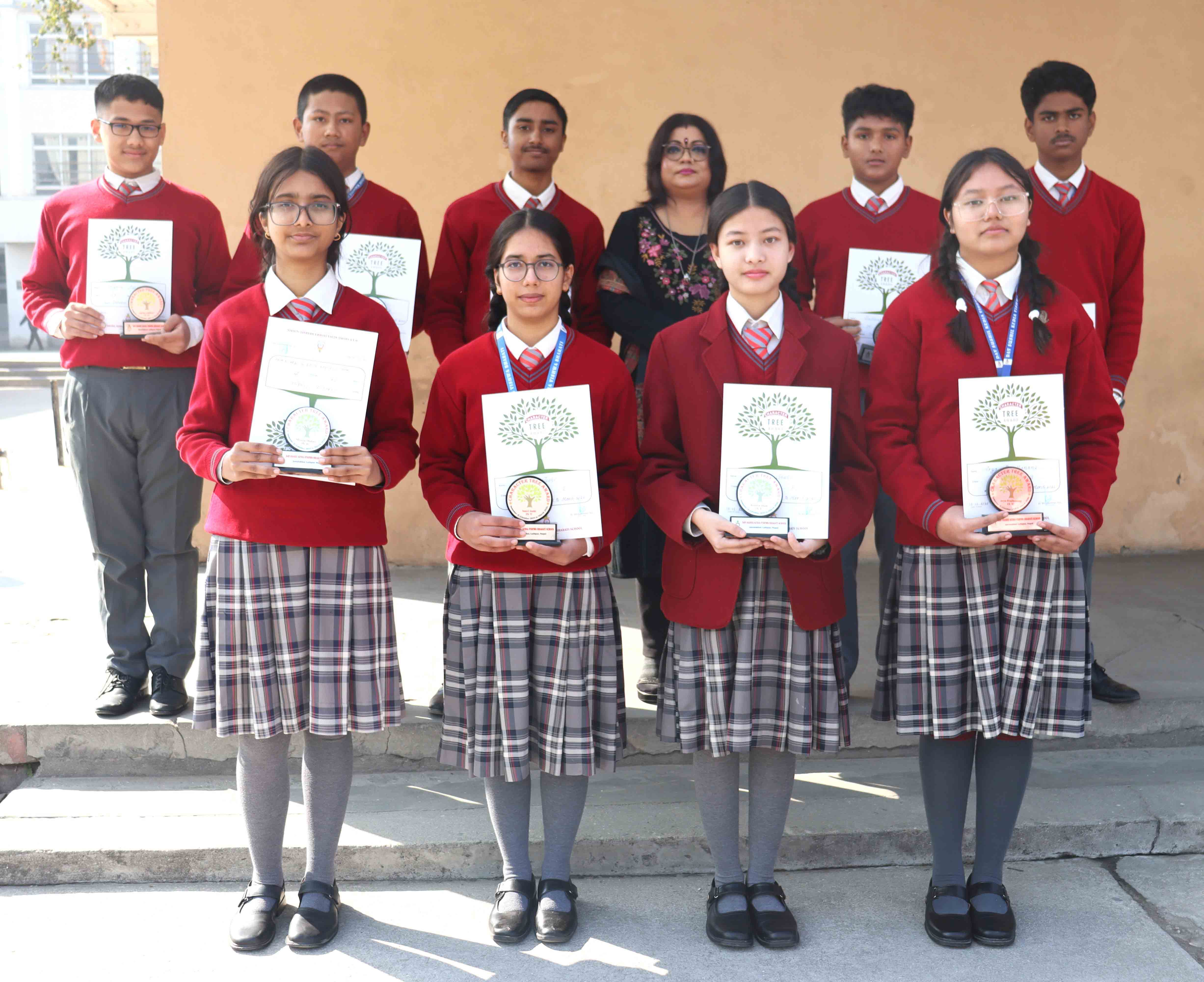 Second Semester Character Tree Award Distribution Ceremony in Senior School (Grade IX to XII)