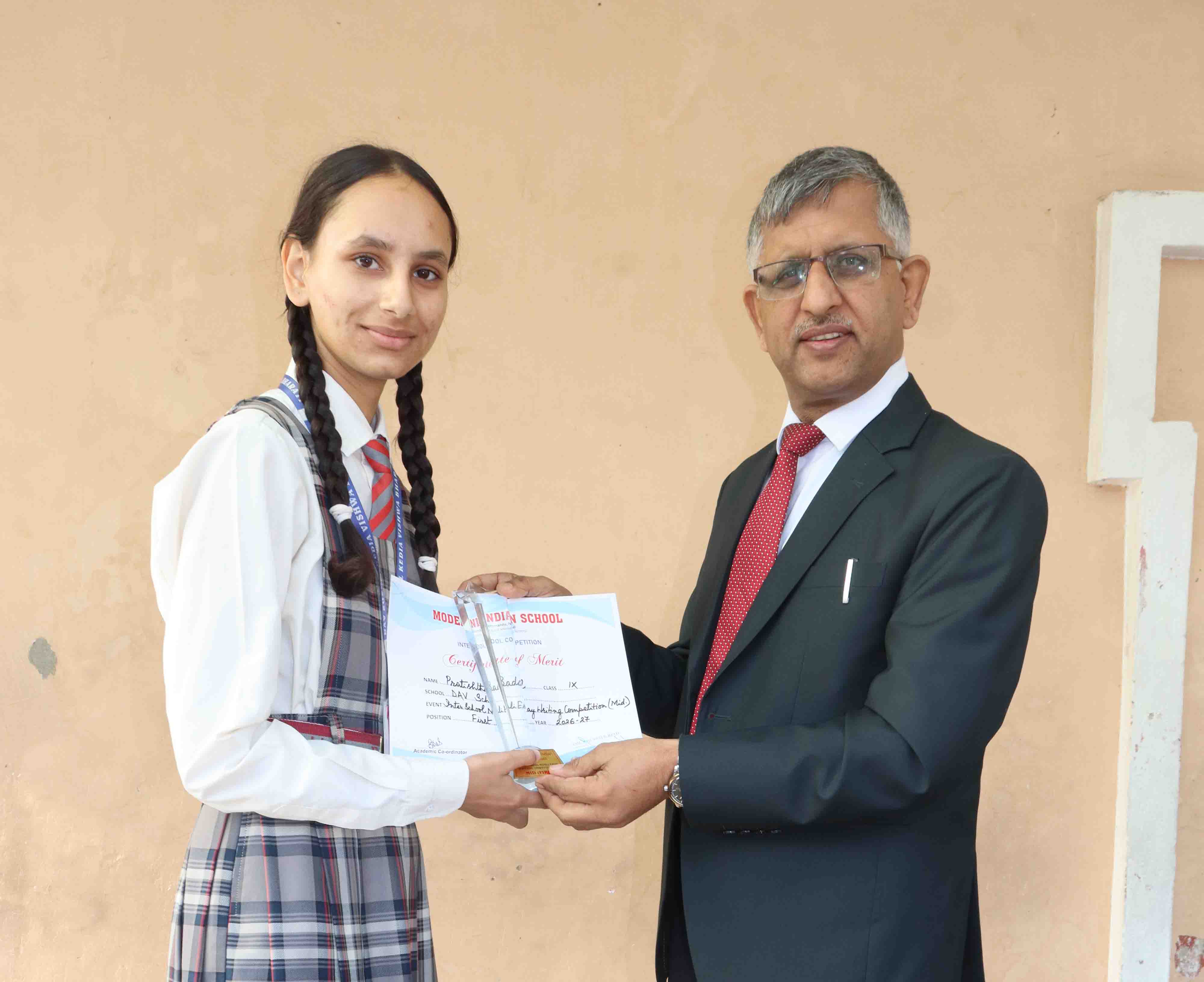 Celebrating Excellence: Pratishtha Badal Inspires the Assembly Following Her Big Win
